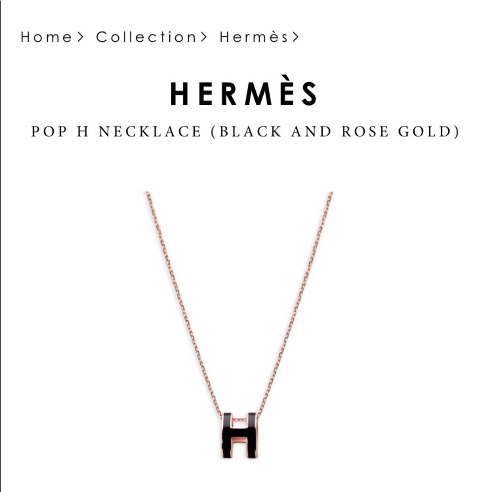 HERMES Pop H necklace (rose gold & black)